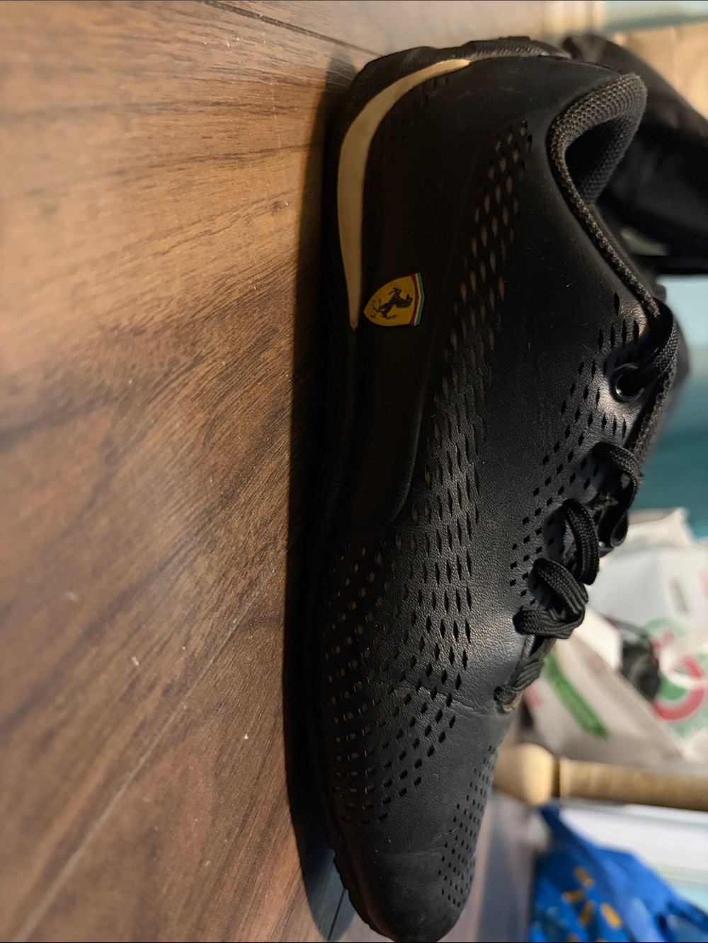 Puma Men's Black Low-Top motorsports Sneakers with Perforated Toe